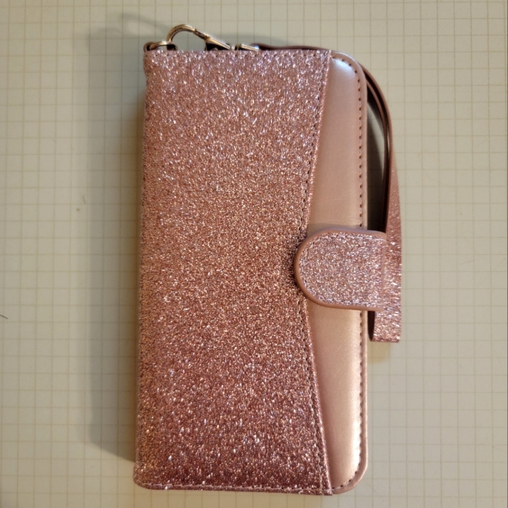 NEW IPhone 14plus case/wallet rose gold - Picture 1 of 5
